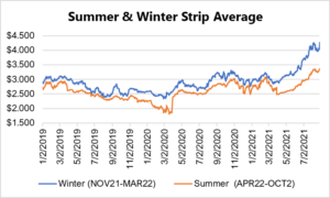 seasonal strip for natural gas August 26 2021 report