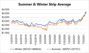 seasonal strip for natural gas August 5 2021 report