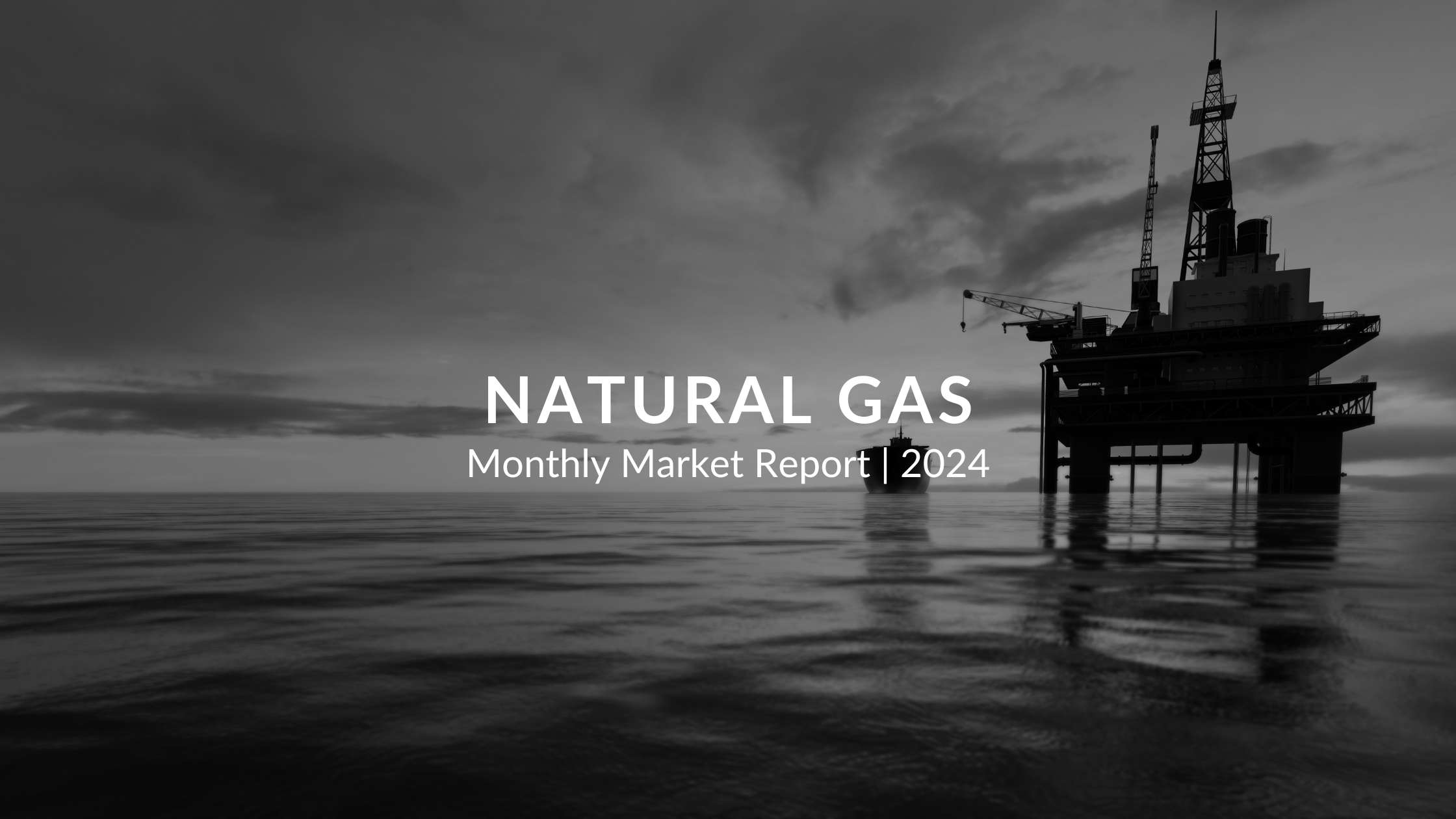 natural gas rig and LNG ship